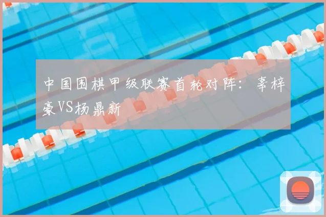 中国围棋甲级联赛首轮对阵：辜梓豪VS杨鼎新